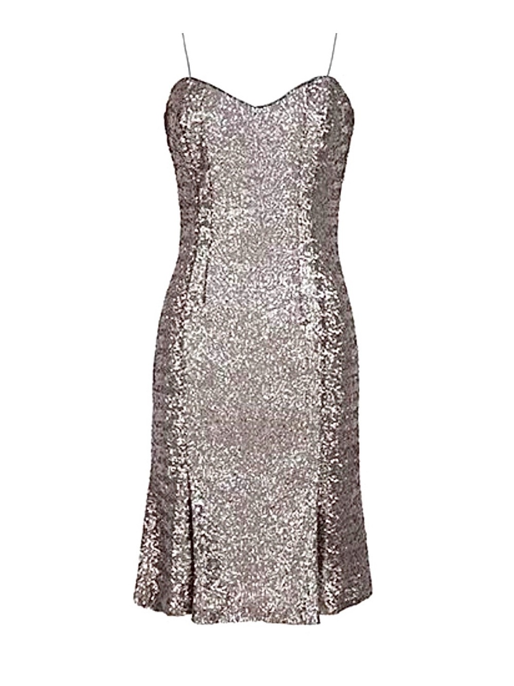 Banana Republic L’Wren Scott Collection Silver Sequin Wiggle Dress Size XL NWT